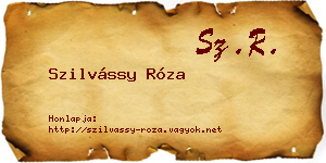 Szilvássy Róza névjegykártya
