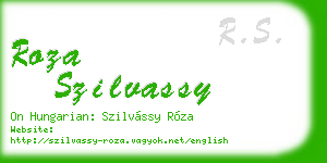 roza szilvassy business card